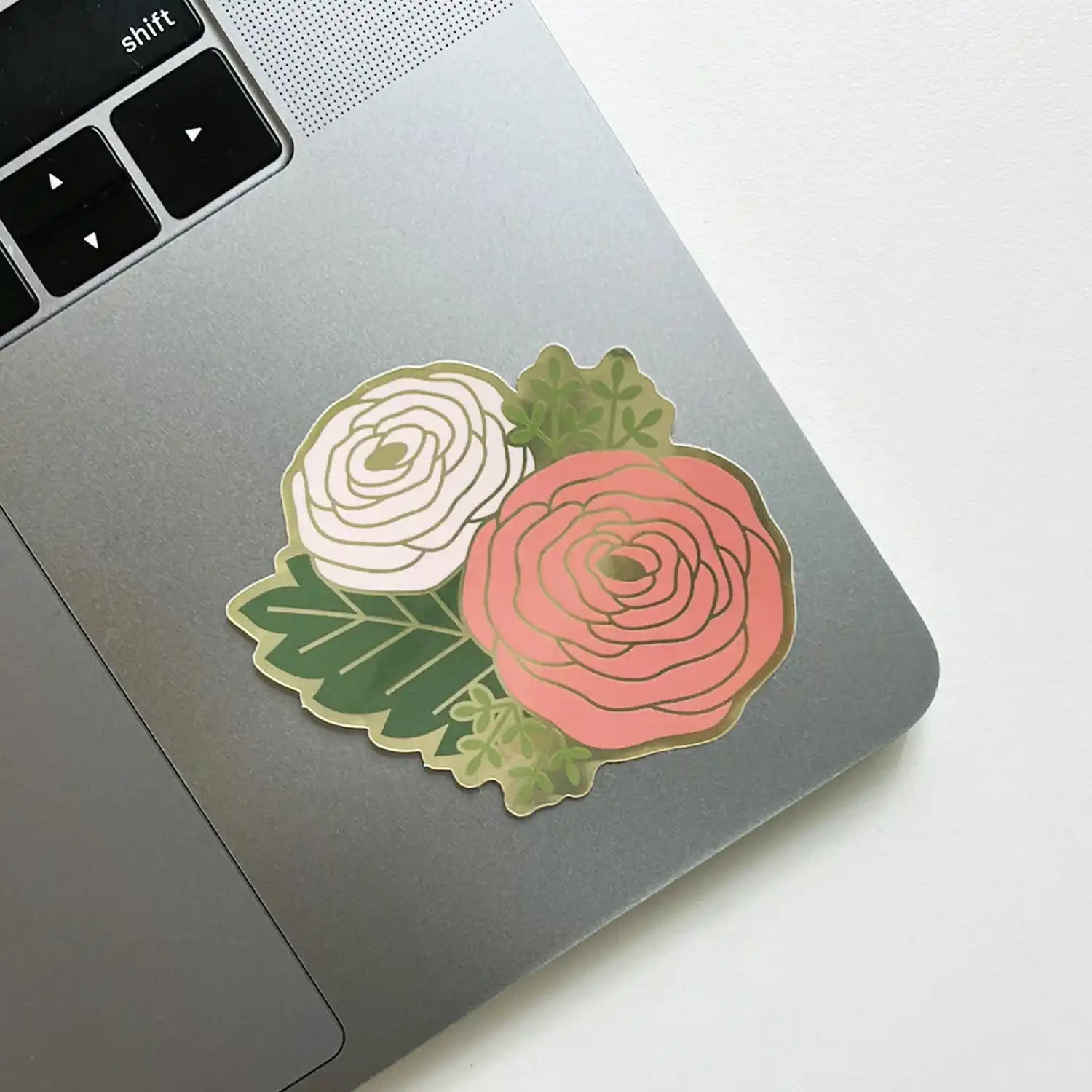 Michelle Ranunculus Sticker — Sticker, ranunculus flower by Paper Anchor Co.