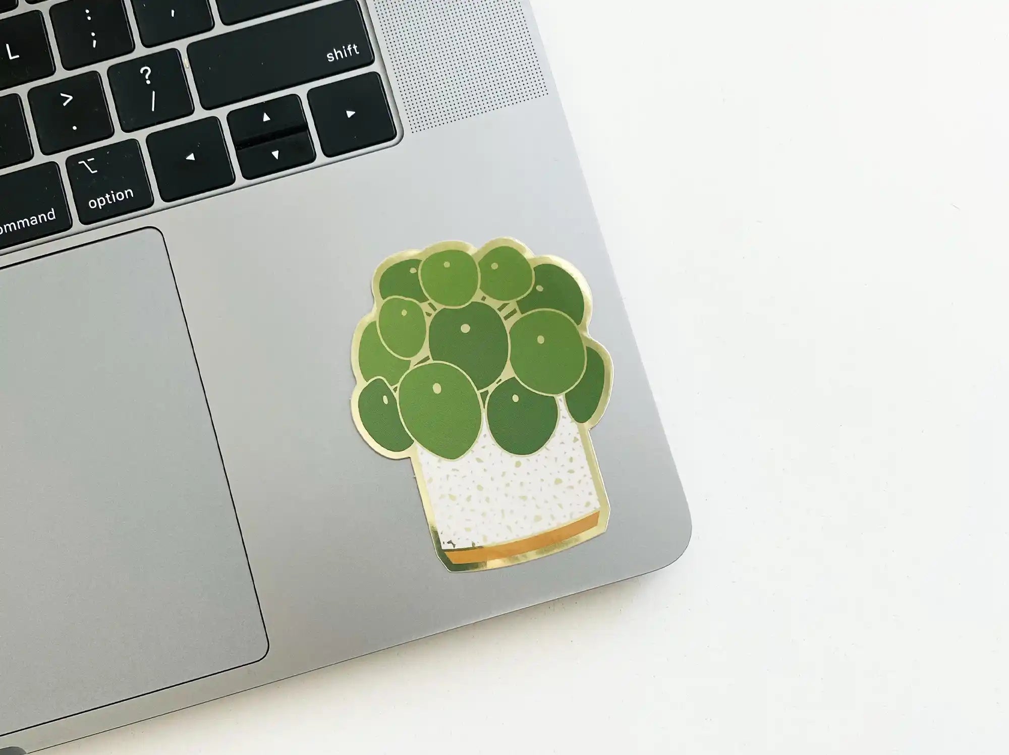 Pilea Sticker — Sticker, banana leaf, pilea plant, pilea sticker by Paper Anchor Co.