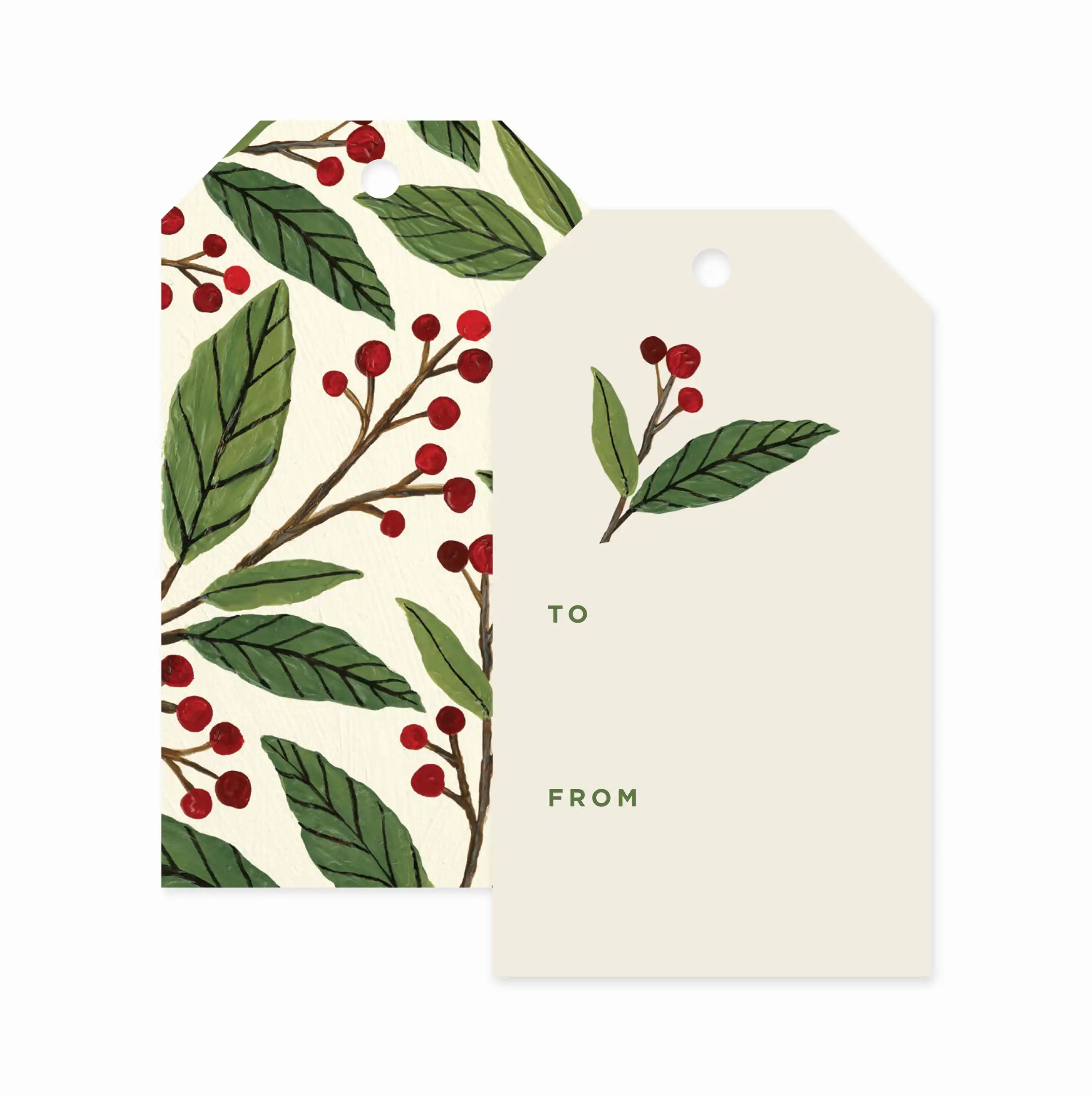 Holiday Berries Gift Tags | Pack of 8