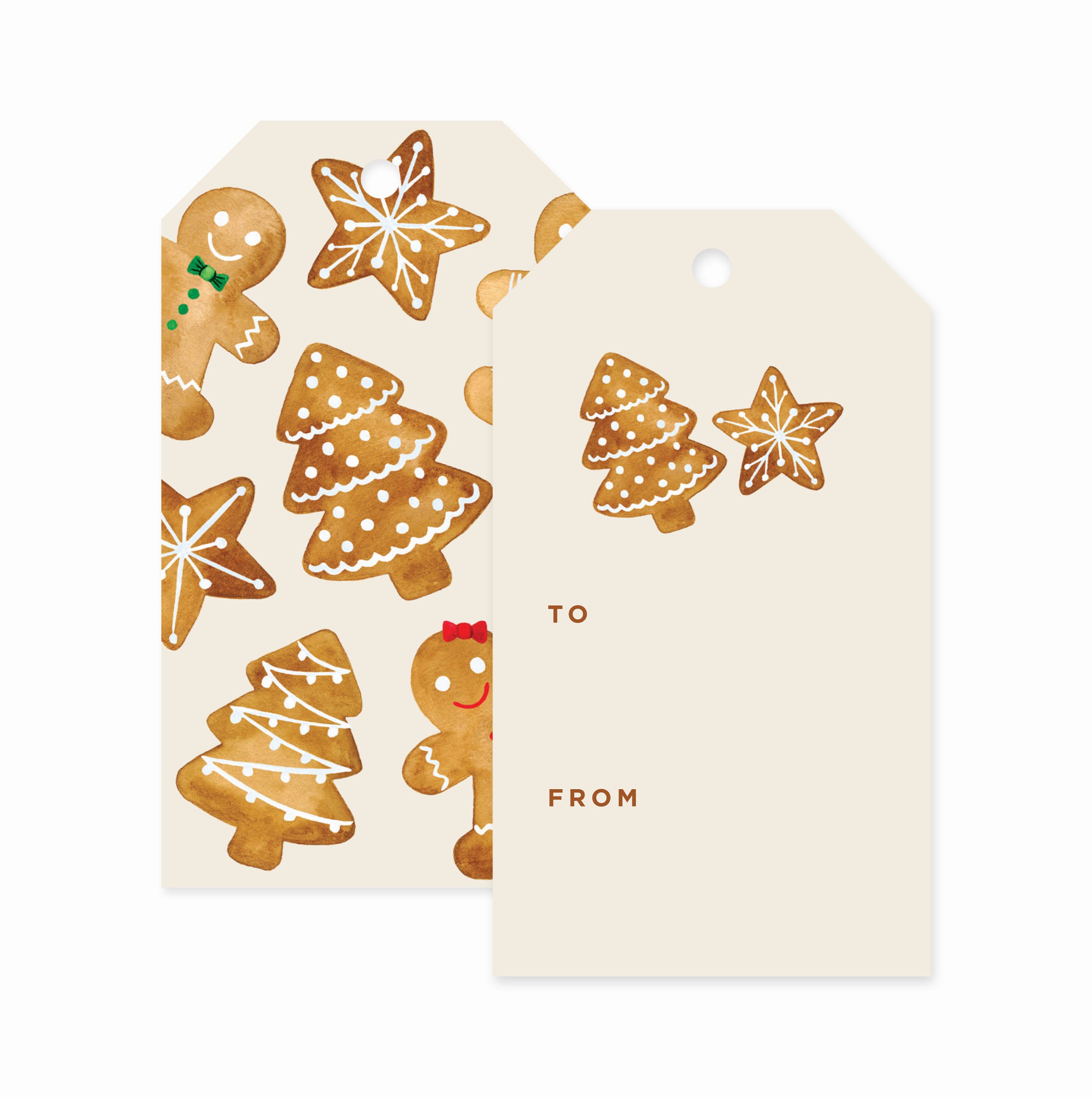 Gingerbread Cookies Holiday Gift Tags | Pack of 8