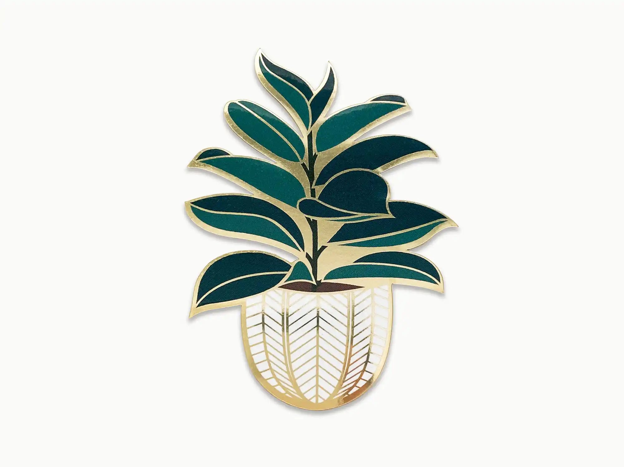 Rubber Tree Sticker — Sticker, rubber tree, rubber tree sticker by Paper Anchor Co.