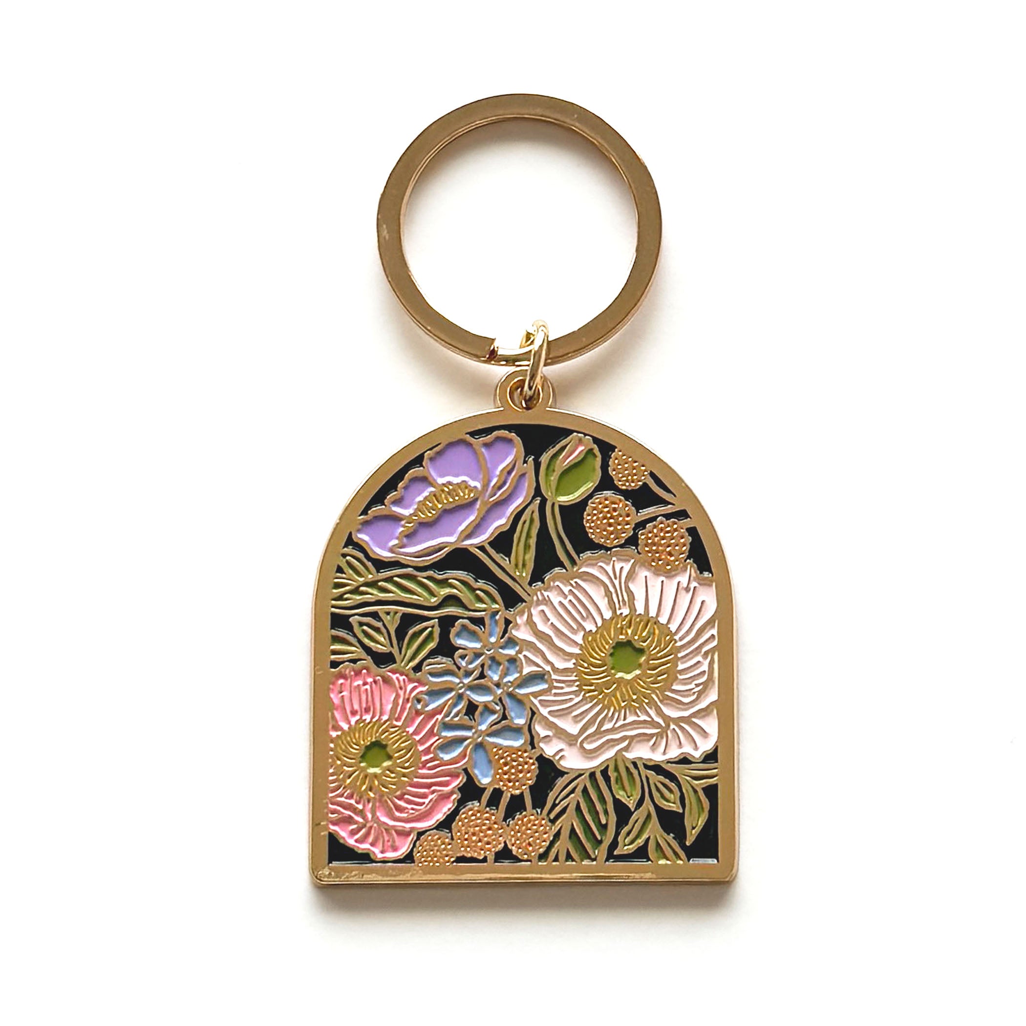 Vibrant Flora Arch Keychain