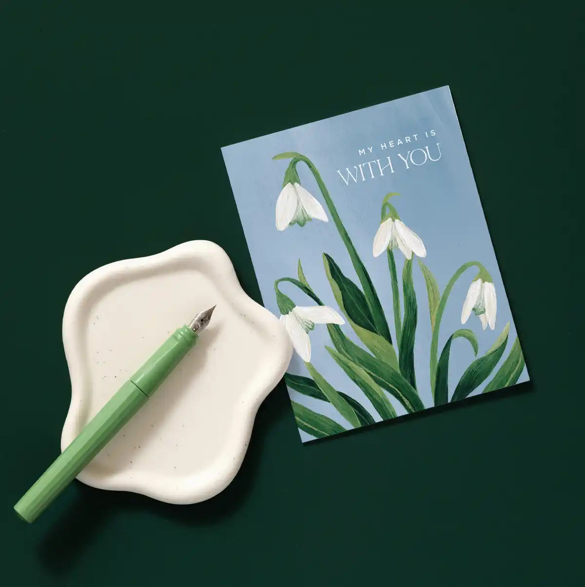 My Heart Is With You Sympathy Greeting Card