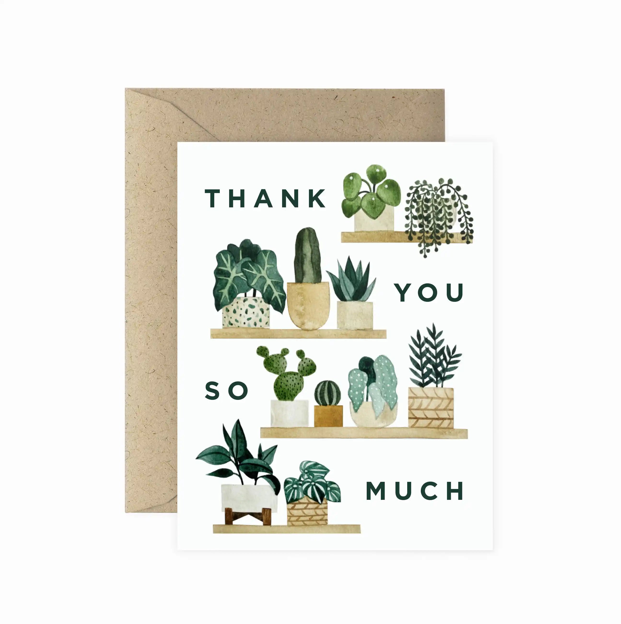 Thank You Plant Shelf Greeting Card