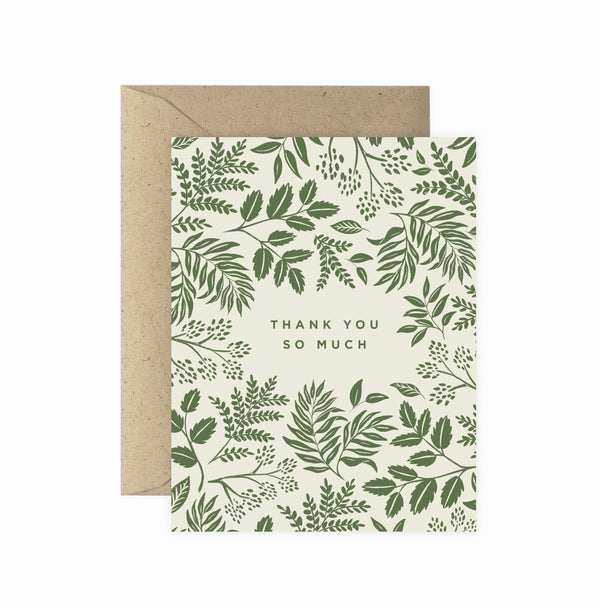 Vines Thank You Greeting Card