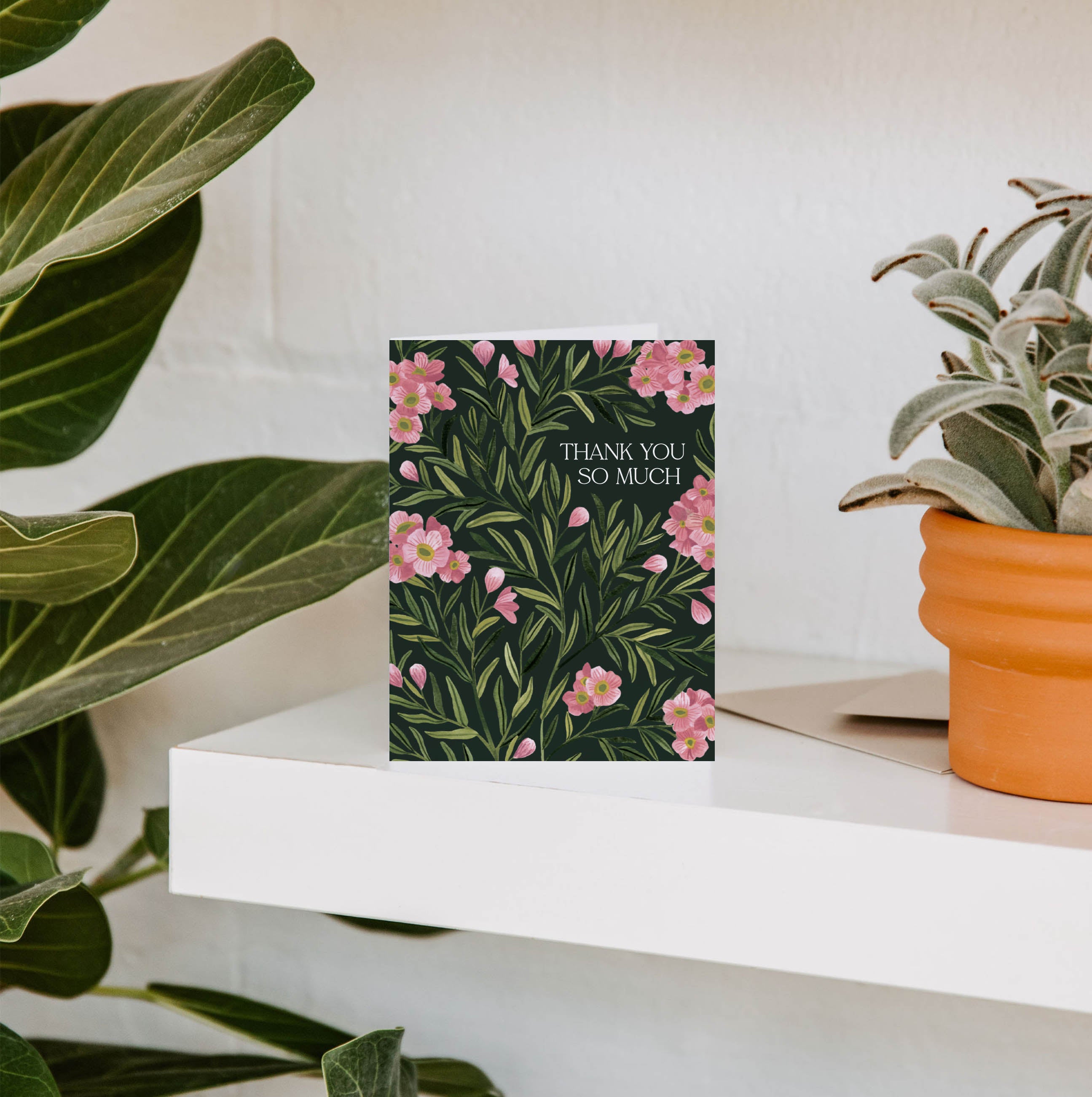 Waxflower Thank You Greeting Card
