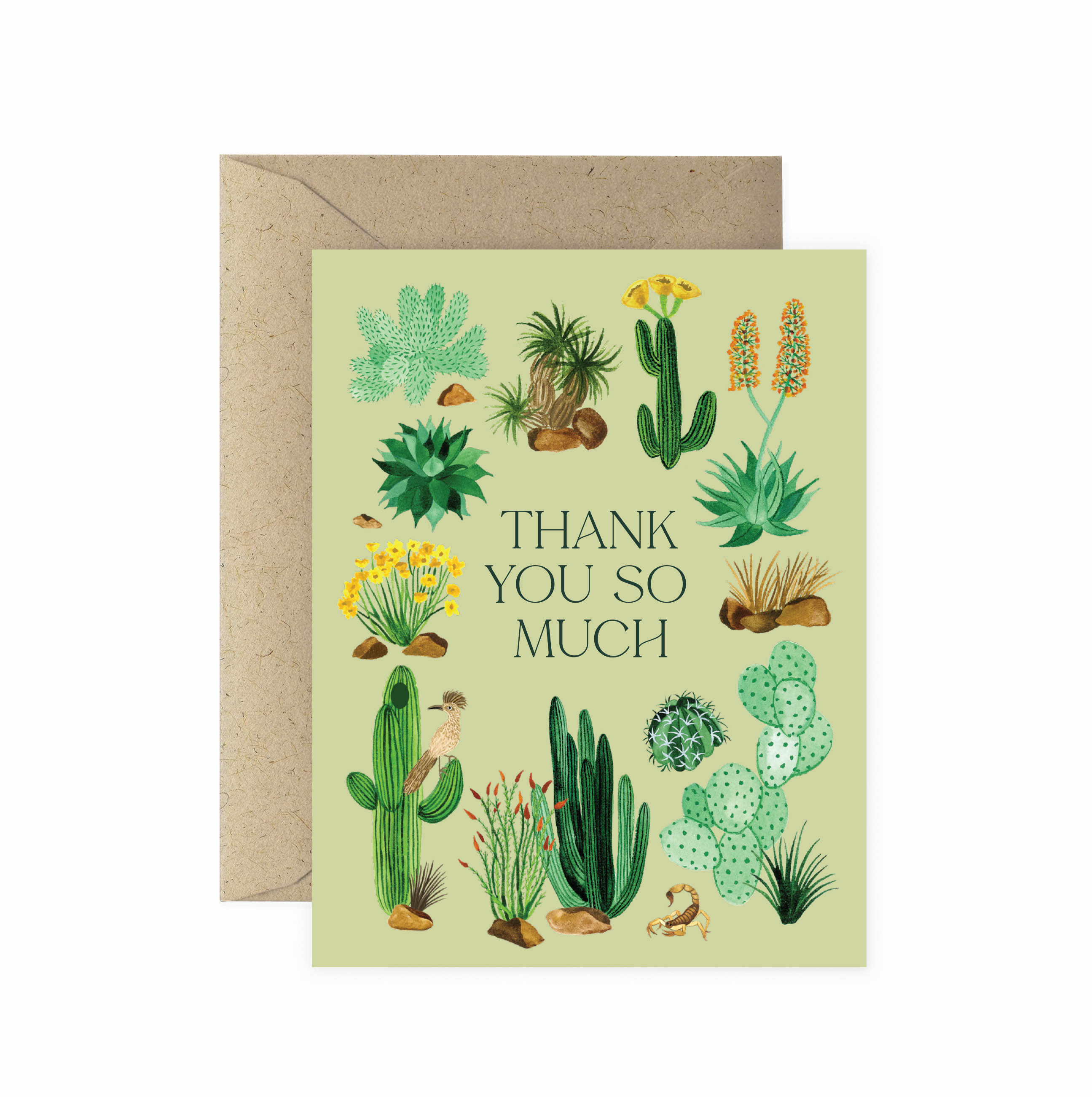 Desert Thank You Greeting Card