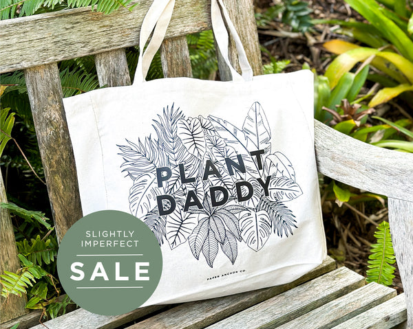 (SLIGHTLY IMPERFECT) Plant Daddy Canvas Tote Bag