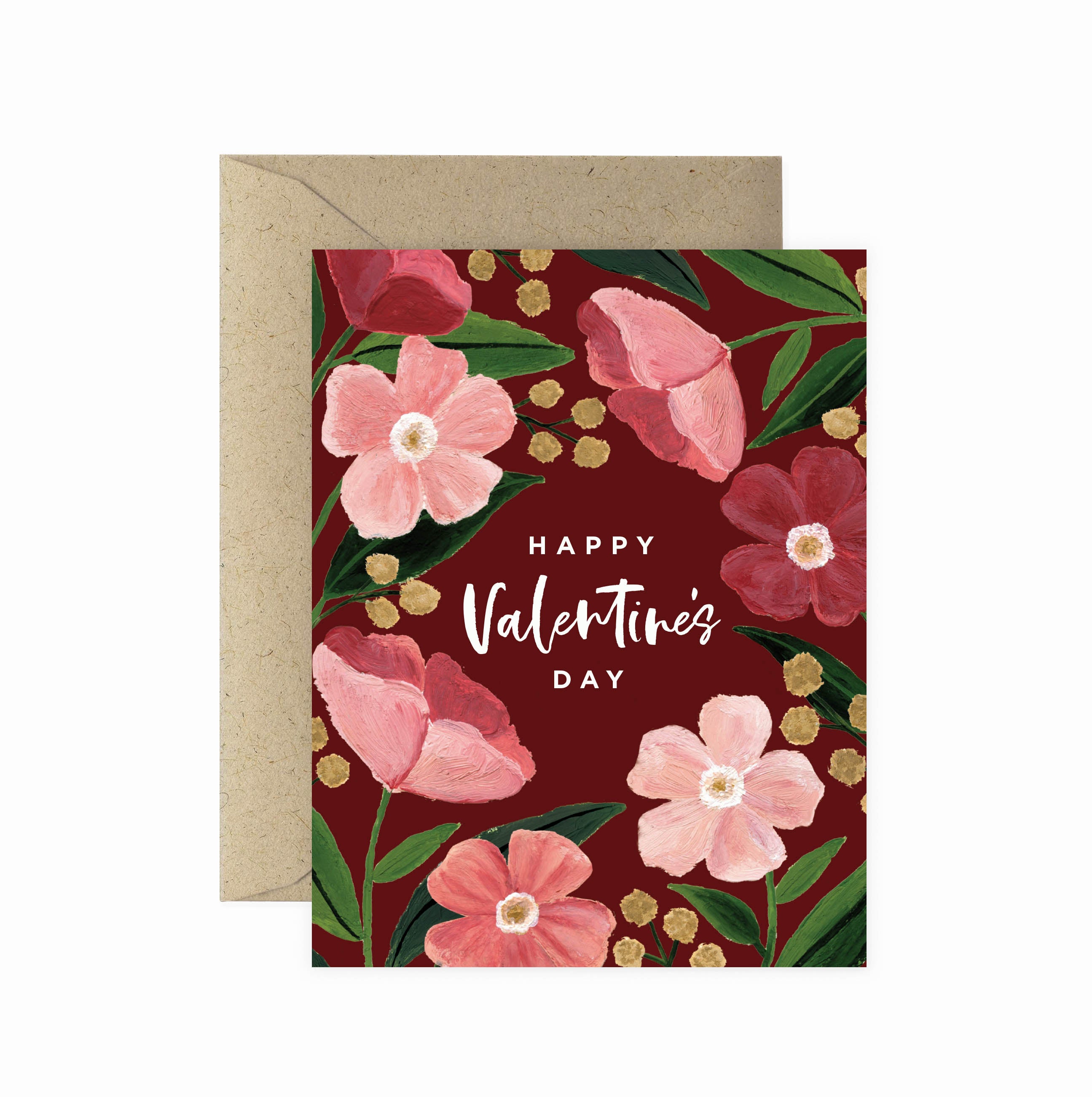 Dark Poppy Valentine's Day Greeting Card