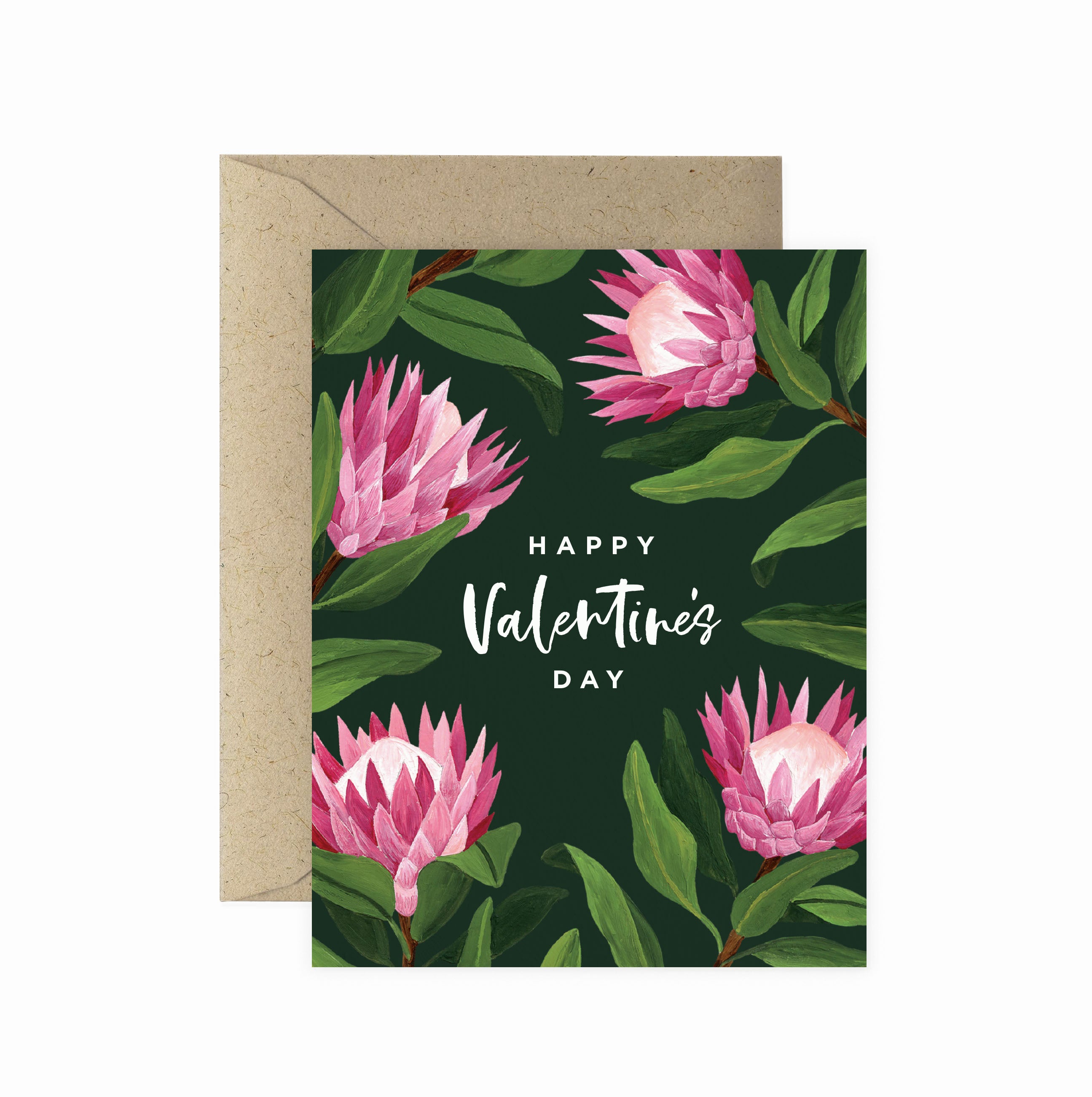 King Protea Valentine's Greeting Card