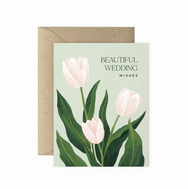 Tulips Wedding Wishes Greeting Card
