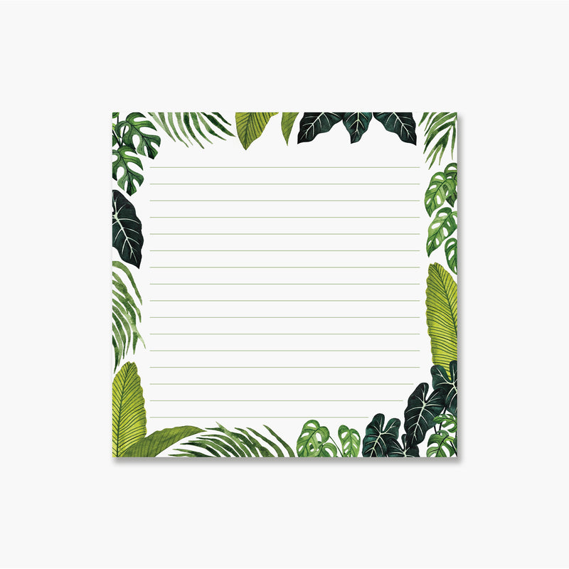 Tropical Foliage Desk Pad Notepad