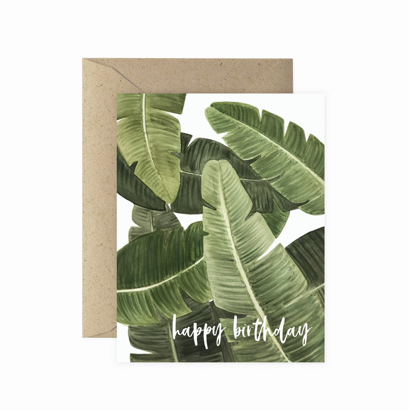 Banana Leaves Happy Birthday Greeting Card