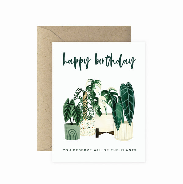 All The Plants Birthday Greeting Card