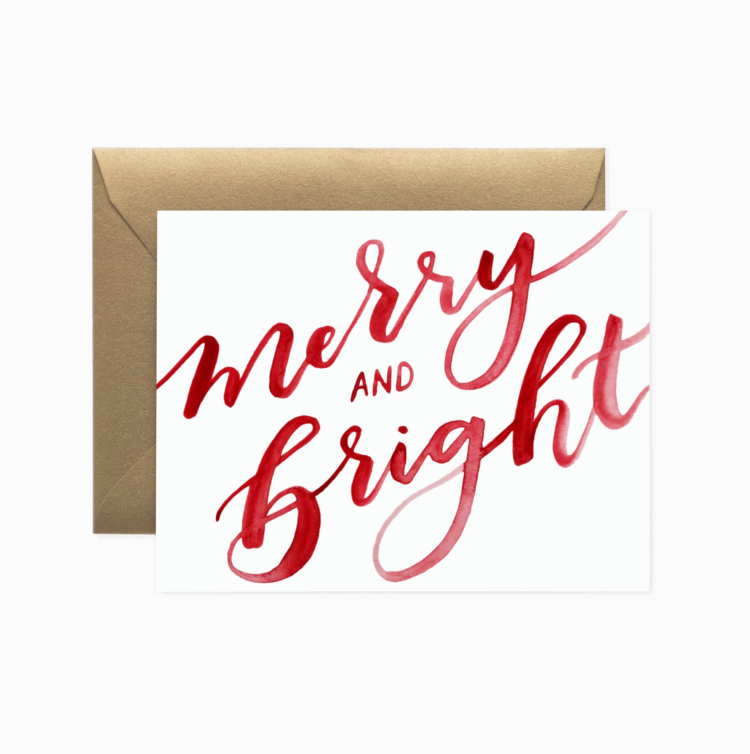 Merry & Bright Greeting Card – Paper Anchor Co.