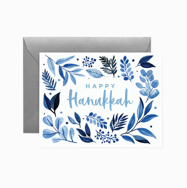 Hanukkah Foliage Greeting Card