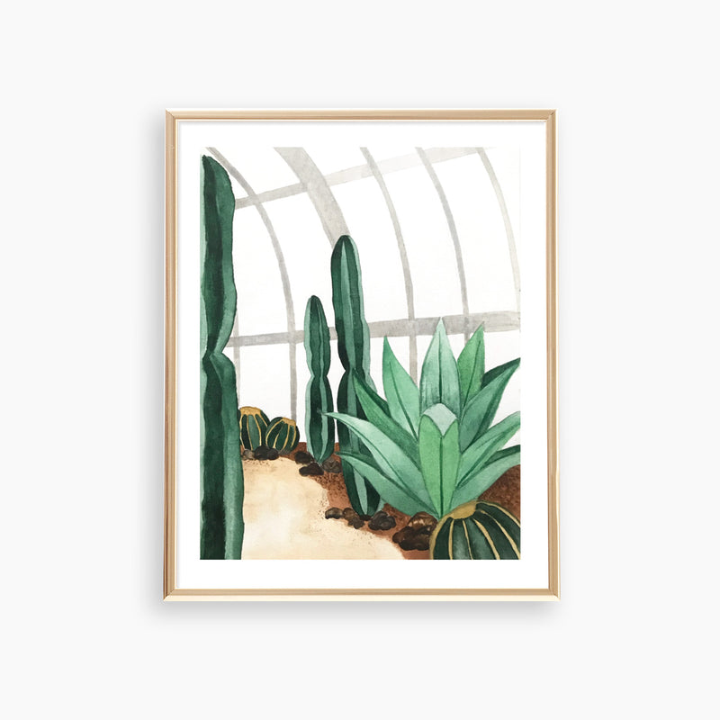 Cactus Conservatory Art Print