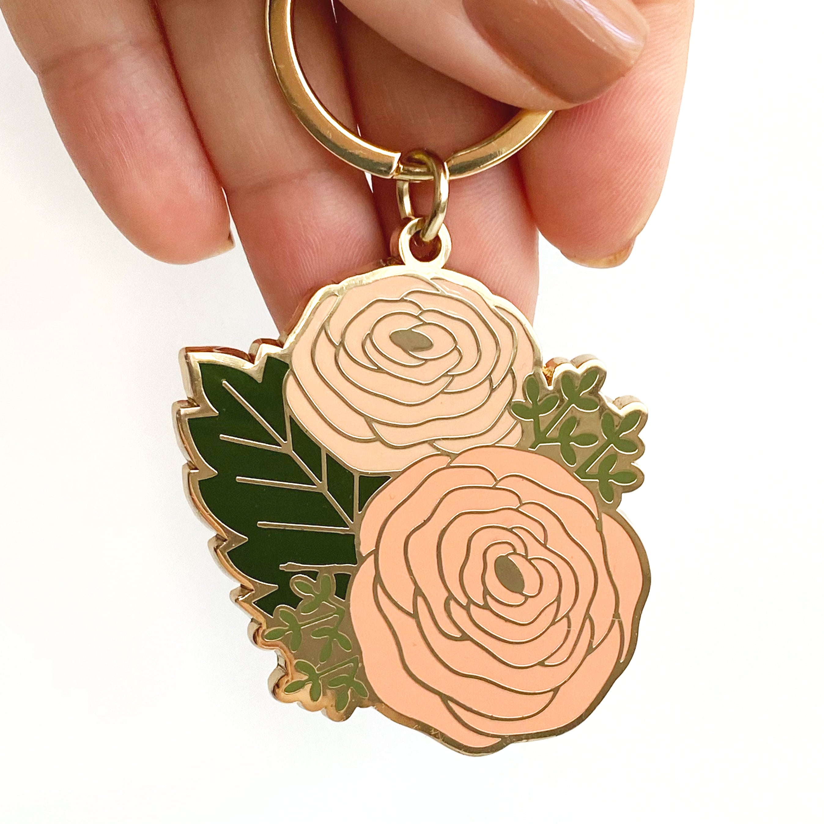 Michelle Ranunculus Flower Keychain