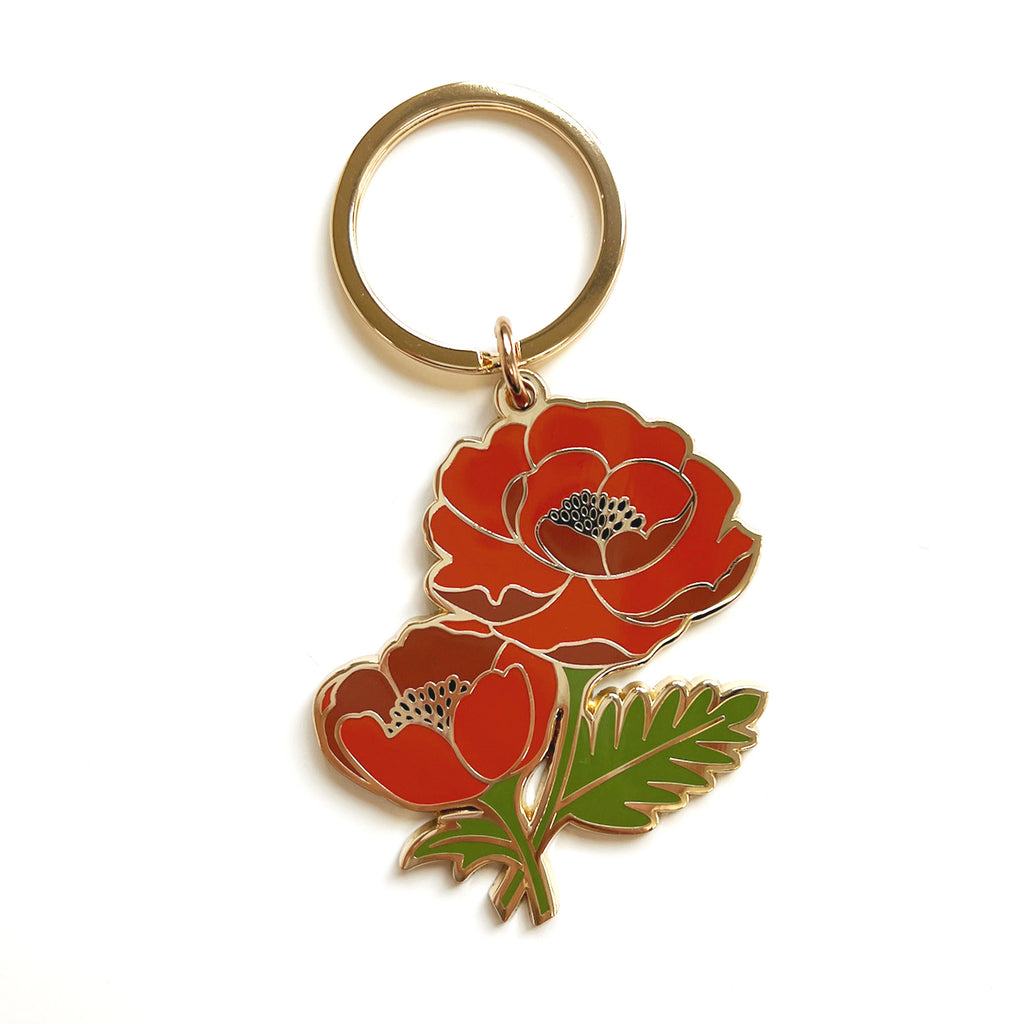 Isabelle Poppy Flower Keychain – Paper Anchor Co.