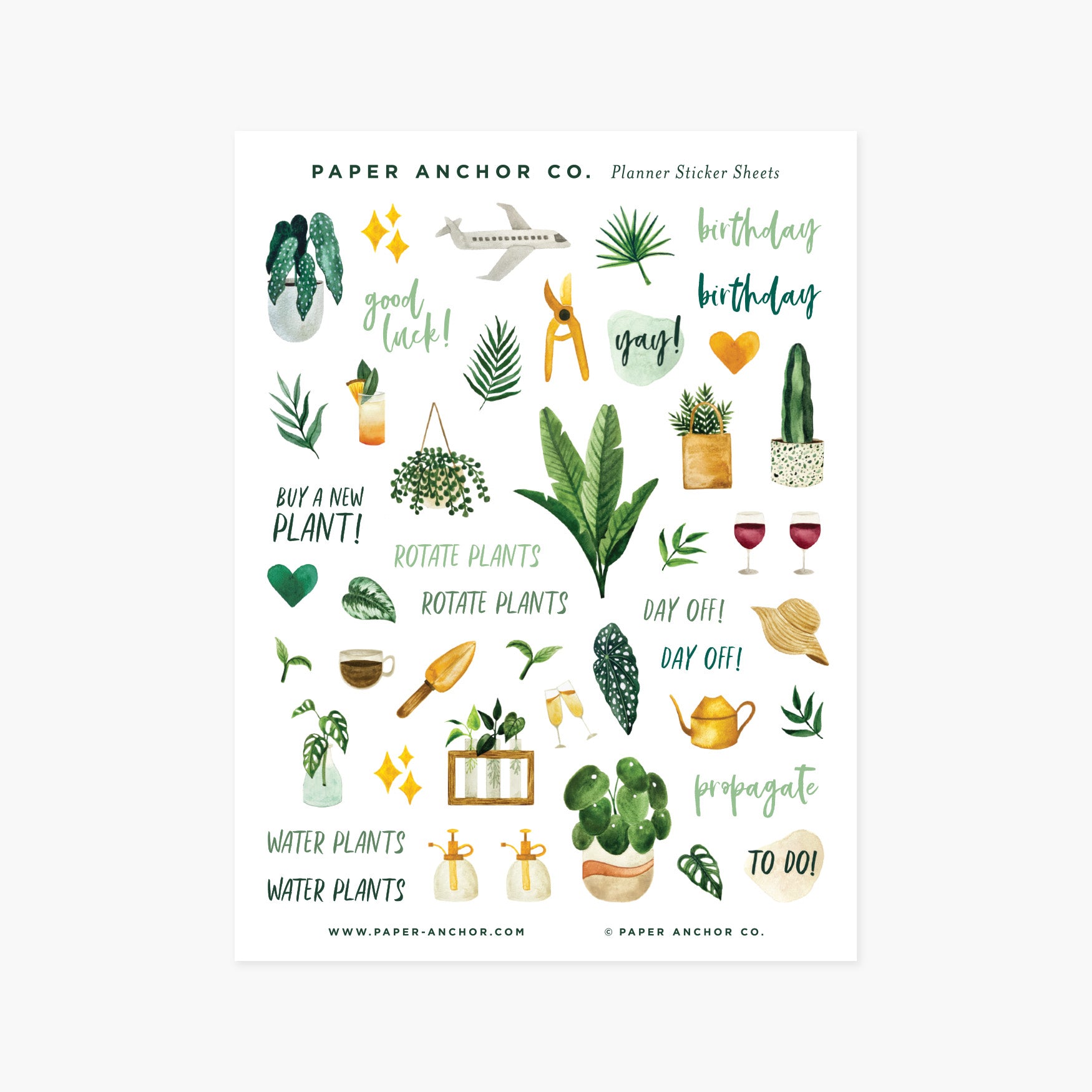 Plant Lover Planner Sticker Sheets