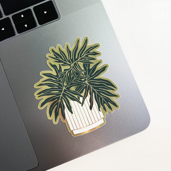 Split-Leaf Philodendron Plant Sticker