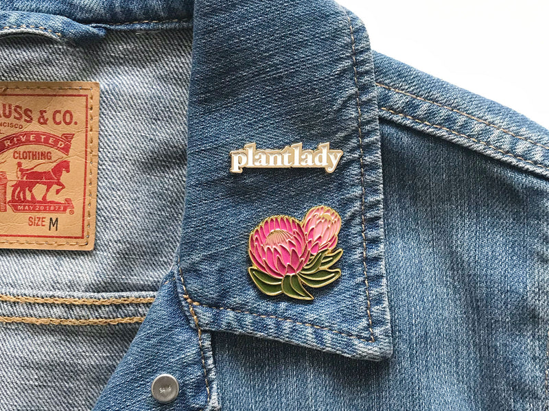 Gift Guide: Enamel lapel pins for plant lovers