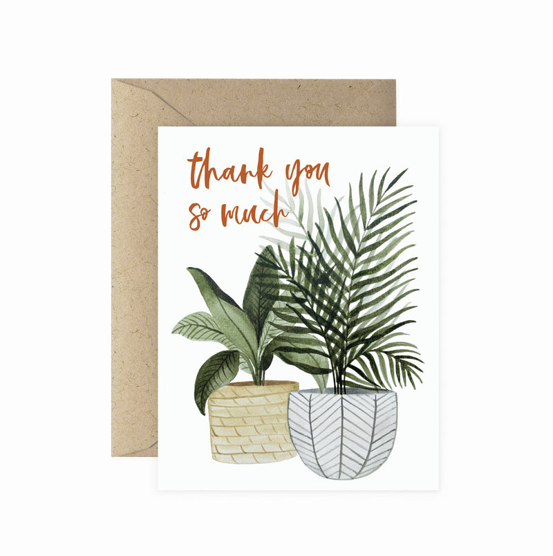 Thank You Potted Plant Greeting Card